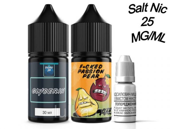 Набір Salt Fucked Passion Pear 25 мг/мл 30 мл. Набір Salt Fucked Passion Pear 25 мг/мл 30 мл.