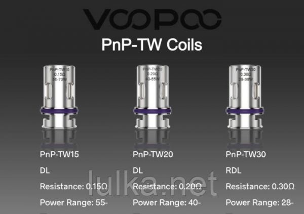 Випаровувач Voopoo PnP-TW20 Coil (0.2 ohm) Випаровувач Voopoo PnP-TW20 Coil (0.2 ohm)