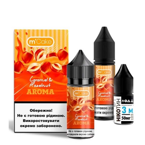Набір M-Cake Salt Caramel Hazelnut (50мг/мл) 30мл. Набір M-Cake Salt Caramel Hazelnut (50мг/мл) 30мл.
