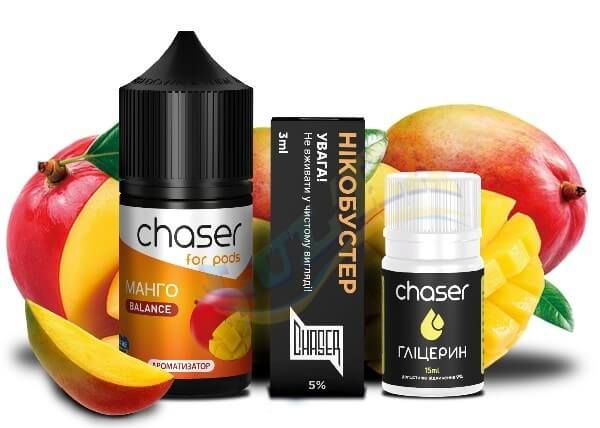 Набір Chaser for pods Salt Mango (50 мг/мл) 30 мл. Набір Chaser for pods Salt Mango (50 мг/мл) 30 мл.