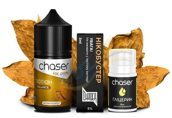 Набір Chaser for pods Salt Tobacco (50 мг/мл) 30 мл. Набір Chaser for pods Salt Tobacco (50 мг/мл) 30 мл.