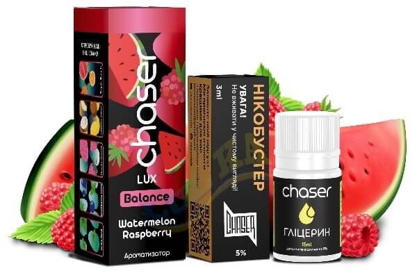 Набір Chaser Lux Watermelon Raspberry Salt (50мг/мл) 30мл. Набір Chaser Lux Watermelon Raspberry Salt (50мг/мл) 30мл.