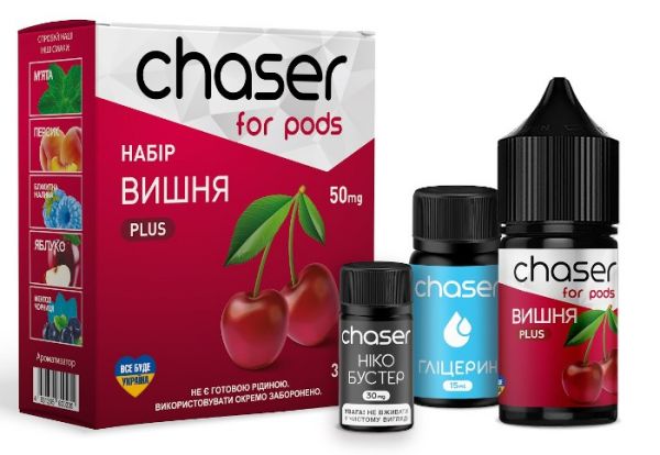 Набір Chaser Salt Cherry (50 мг/мл) 30 мл Набір Chaser Salt Cherry (50 мг/мл) 30 мл