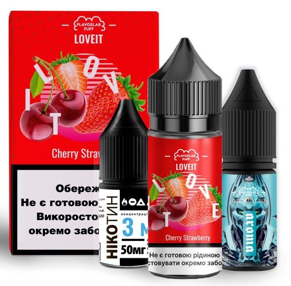 Набір Love IT Salt Cherry Strawberry 30 мл. (50 мг/мл) Набір Love IT Salt Cherry Strawberry 30 мл. (50 мг/мл)
