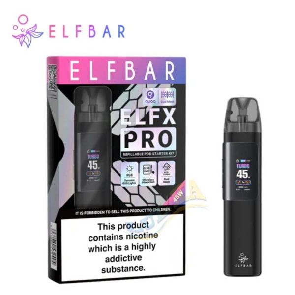 Elf Bar ELFX PRO Kit 1200mAh (Black) Elf Bar ELFX PRO Kit 1200mAh (Black)