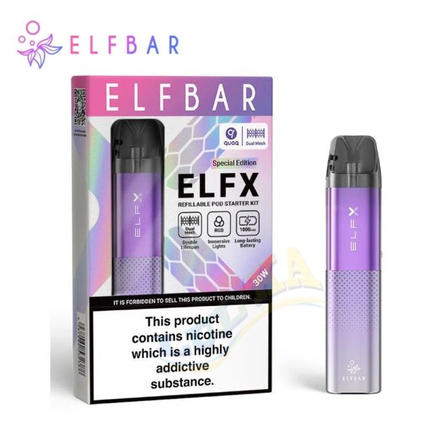 Elf Bar ELFX Pod Kit 1000mAh (Purple) Elf Bar ELFX Pod Kit 1000mAh (Purple)