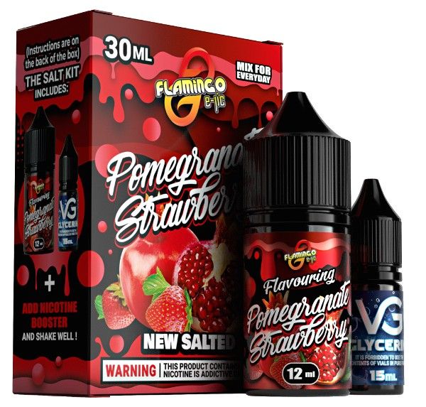 Набір Flamingo Salt Pomegranate Strawberry (50 мг/мл) 30 мл Набір Flamingo Salt Pomegranate Strawberry (50 мг/мл) 30 мл