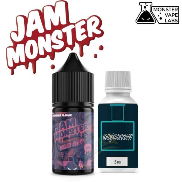 Набір Jam Monster Salt Mixed Berry 30мл. Набір Jam Monster Salt Mixed Berry 30мл.
