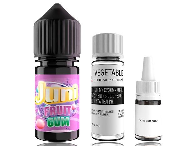 Комплект Juni Salt Fruit Gum 50 мг/мл 30 мл. Комплект Juni Salt Fruit Gum 50 мг/мл 30 мл.