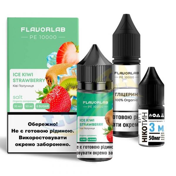 FlavorLab PE 10000 Ice Kiwi Strawberry 30мл 50mg Salt FlavorLab PE 10000 Ice Kiwi Strawberry 30мл 50mg Salt