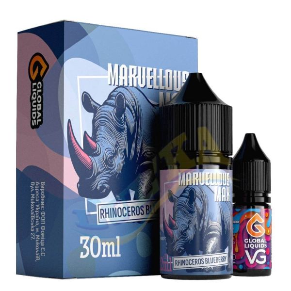Marvellous Max Rhinoceros Blueberry 30мл. Marvellous Max Rhinoceros Blueberry 30мл.