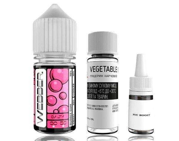 Набір Webber Salt Mint Bubble Gum 50мг/мл 30мл. Набір Webber Salt Mint Bubble Gum 50мг/мл 30мл.