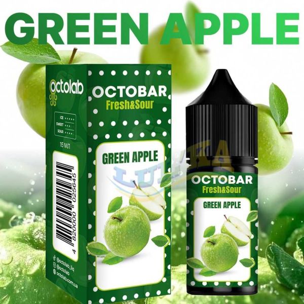 Набор Octobar Fresh & Sour Green Apple Salt 30 мл. Набор Octobar Fresh & Sour Green Apple Salt 30 мл.
