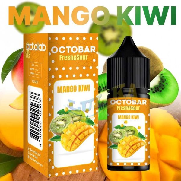 Набор Octobar Fresh & Sour Mango Kiwi Salt 30 мл. Набор Octobar Fresh & Sour Mango Kiwi Salt 30 мл.