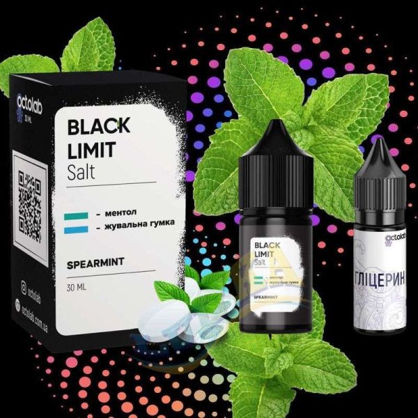 Набір Black Limit Salt Spearmint (50 мг/мл) 30 мл. Набір Black Limit Salt Spearmint (50 мг/мл) 30 мл.