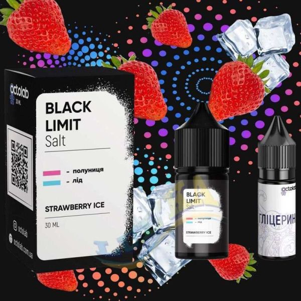 Набір Black Limit Salt Strawberry Ice (50 мг/мл) 30 мл. Набір Black Limit Salt Strawberry Ice (50 мг/мл) 30 мл.