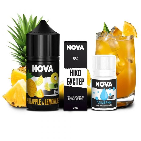 Набор Nova Salt Pineapple Lemonade (50 мг/мл) 30 мл. Набор Nova Salt Pineapple Lemonade (50 мг/мл) 30 мл.