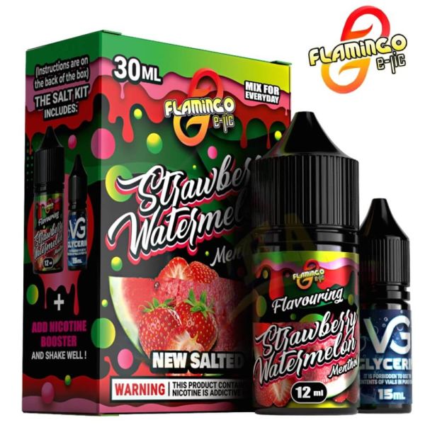Набір Flamingo Salt Strawberry Watermelon Menthol (50 мг/мл) 30 мл Набір Flamingo Salt Strawberry Watermelon Menthol (50 мг/мл) 30 мл
