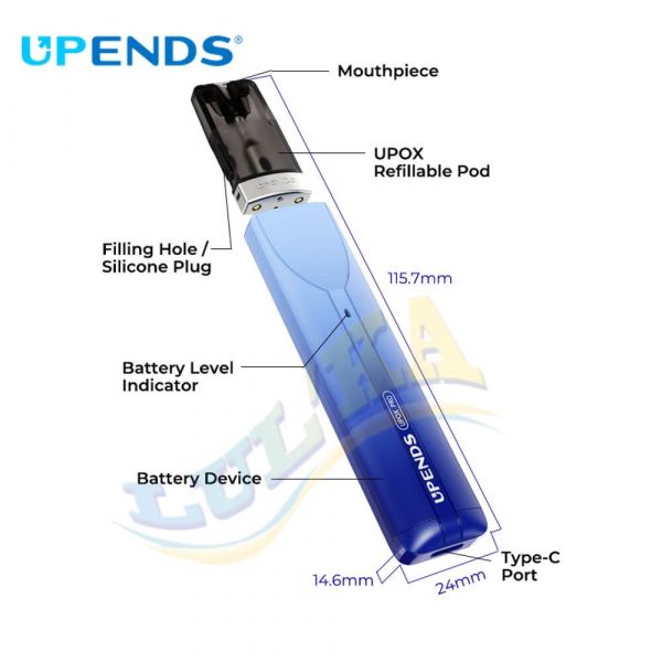 Upends Upox Pro Pod Kit 840 mAh (Midnight Black) Upends Upox Pro Pod Kit 840 mAh (Midnight Black)