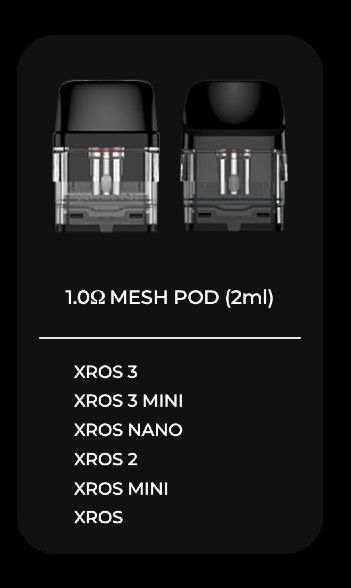 Картридж Vaporesso XROS Pod Cartridge 2ml (1.0 ohm) Картридж Vaporesso XROS Pod Cartridge 2ml (1.0 ohm)