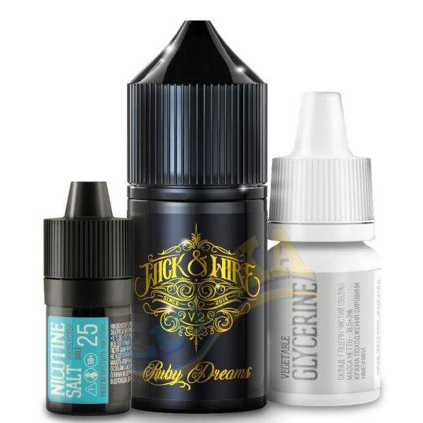 Набір Wick&Wire Salt Ruby Dreams V2 25мг/мл 30мл. Набір Wick&Wire Salt Ruby Dreams V2 25мг/мл 30мл.