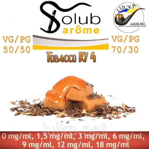 Набір Solubarome Tobacco RY4 70/30 Oganic 100 мл Набір Solubarome Tobacco RY4 70/30 Oganic 100 мл