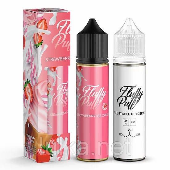 Набір Fluffy Puff Strawberry Ice Cream 60мл Organiс Набір Fluffy Puff Strawberry Ice Cream 60мл Organiс