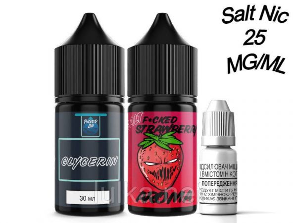 Набір Salt Fucked Strawberry 25мг/мл 30мл. Набір Salt Fucked Strawberry 25мг/мл 30мл.