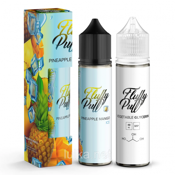 Набір Fluffy Puff Pineapple Mango Ice 60мл Organic Набір Fluffy Puff Pineapple Mango Ice 60мл Organic
