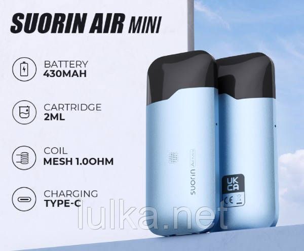 Suorin Air Mini Pod System Kit 430 mAh (Light Blue) Suorin Air Mini Pod System Kit 430 mAh (Light Blue)