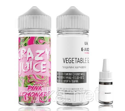 Набір Pink Lemonade - Crazy Juice Organiс 120 мл. Набір Pink Lemonade - Crazy Juice Organiс 120 мл.