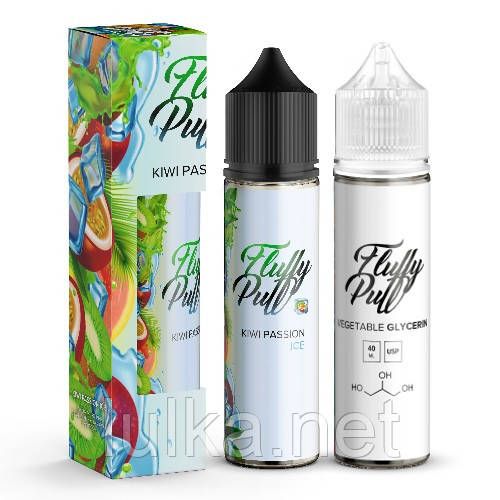 Набір Fluffy Puff Kiwi Passion Ice 60мл Organic Набір Fluffy Puff Kiwi Passion Ice 60мл Organic