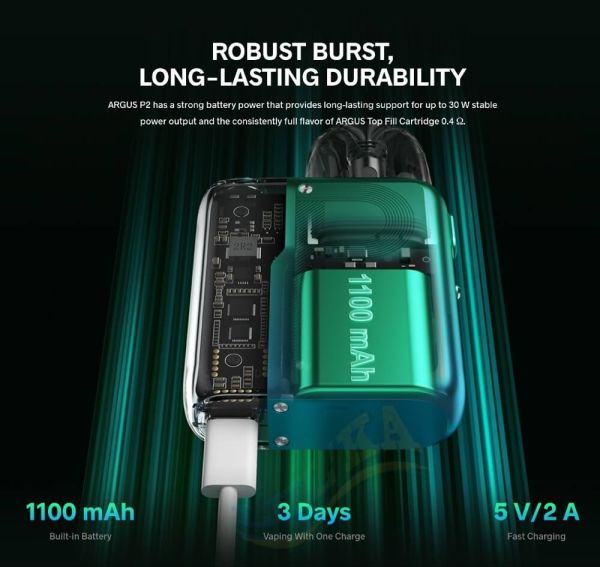 Voopoo Argus P2 30W Kit 1100 mAh (Titanium Gray) Voopoo Argus P2 30W Kit 1100 mAh (Titanium Gray)