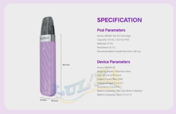 Voopoo Argus Z2 Pod Kit 1500mAh (Silk Black) Voopoo Argus Z2 Pod Kit 1500mAh (Silk Black)