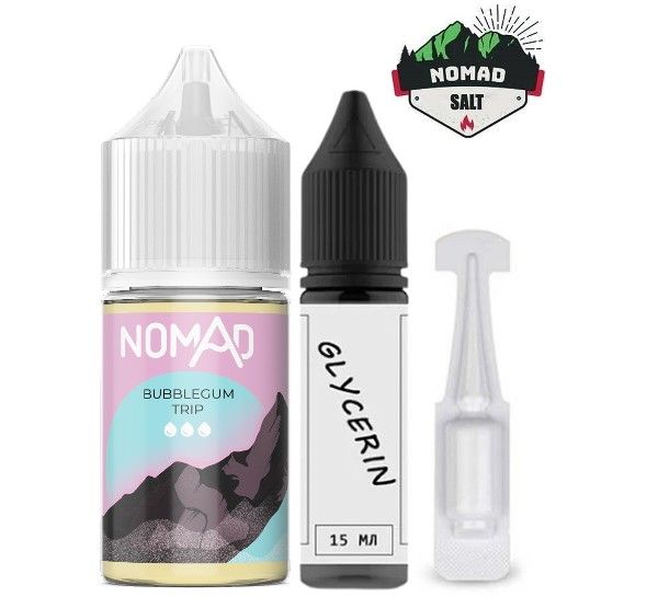 Набір Nomad Salt Bubblegum Trip (50 мг/мл) 30 мл. Набір Nomad Salt Bubblegum Trip (50 мг/мл) 30 мл.