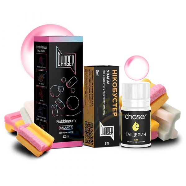 Набір Chaser Salt Bubblegum (50 мг/мл) 30 мл Набір Chaser Salt Bubblegum (50 мг/мл) 30 мл
