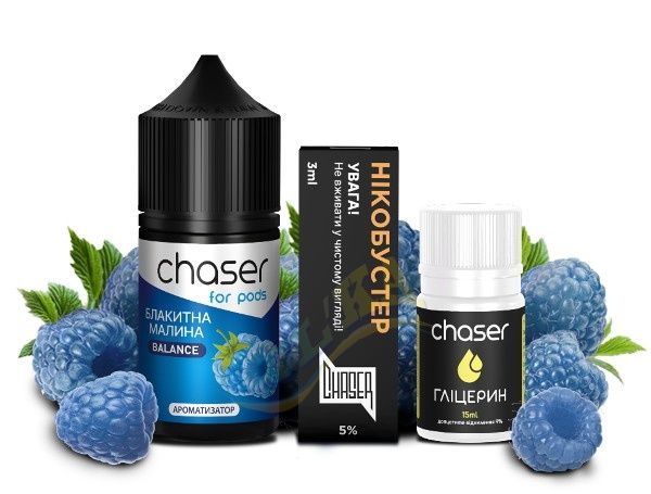 Набір Chaser for pods Salt Blue Raspberry (50 мг/мл) 30 мл Набір Chaser for pods Salt Blue Raspberry (50 мг/мл) 30 мл