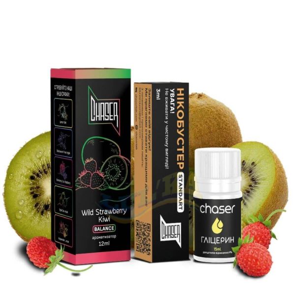 Набір Chaser Salt Wild Strawberry Kiwi (50 мг/мл) 30 мл Набір Chaser Salt Wild Strawberry Kiwi (50 мг/мл) 30 мл