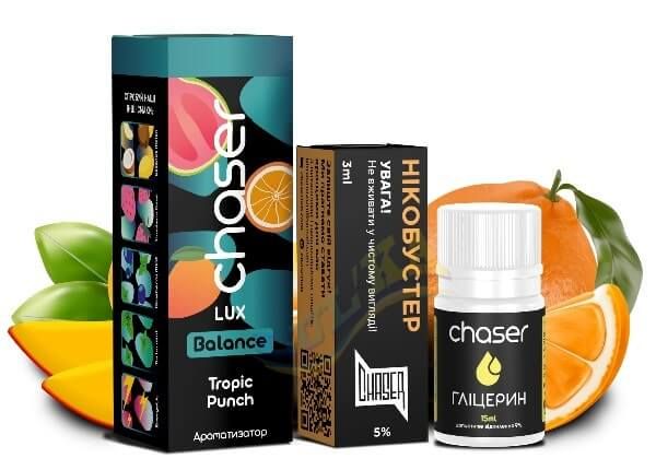Набір Chaser Lux Tropic Punch Salt (50 мг/мл) 30 мл. Набір Chaser Lux Tropic Punch Salt (50 мг/мл) 30 мл.
