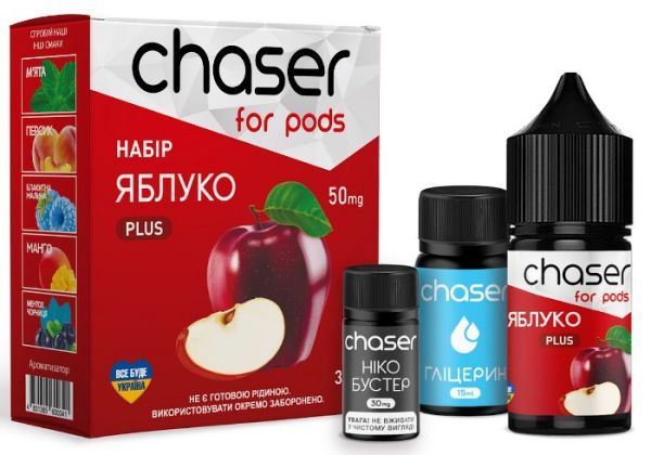 Набор Chaser for pods Salt Apple (50 мг/мл) 30 мл. Набор Chaser for pods Salt Apple (50 мг/мл) 30 мл.