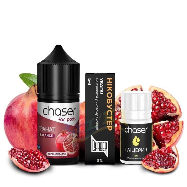 Набір Chaser for pods Salt Pomegranate (50 мг/мл) 30 мл. Набір Chaser for pods Salt Pomegranate (50 мг/мл) 30 мл.