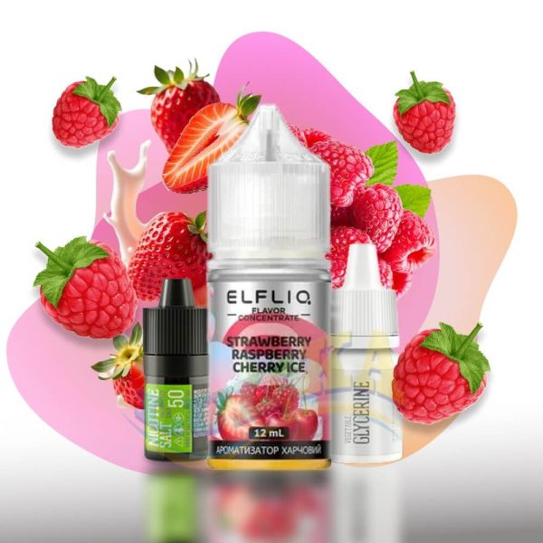 Набір Elfliq Strawberry Raspberry Cherry Ice, 30 мл