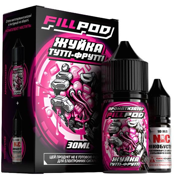 Набір Fill Pod Salt Жуйка Тутті Фрутті 30 мл. (50 мг/мл) Набір Fill Pod Salt Жуйка Тутті Фрутті 30 мл. (50 мг/мл)