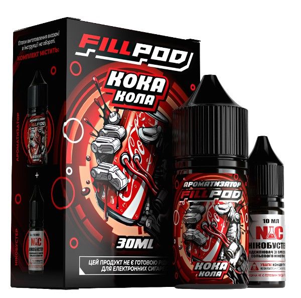 Набір Fill Pod Salt Кока Кола 30 мл. (50 мг/мл) Набір Fill Pod Salt Кока Кола 30 мл. (50 мг/мл)