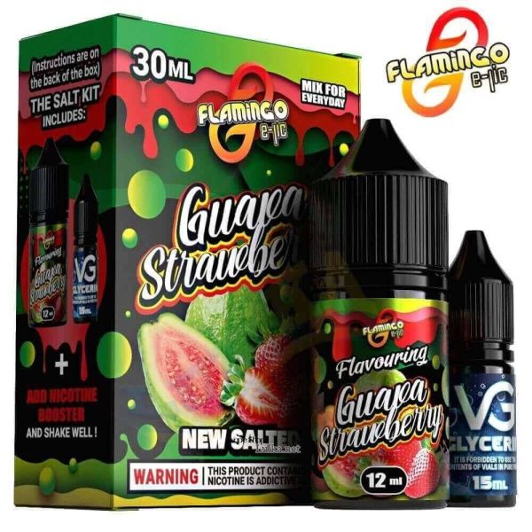 Набір Flamingo Salt Guava Strawberry (50 мг/мл) 30 мл Набір Flamingo Salt Guava Strawberry (50 мг/мл) 30 мл