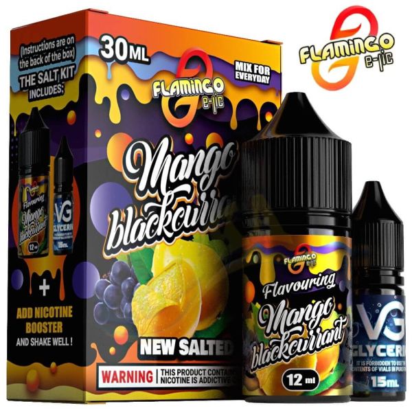 Набір Flamingo Salt Mango Blackcurrant (50 мг/мл) 30 мл Набір Flamingo Salt Mango Blackcurrant (50 мг/мл) 30 мл