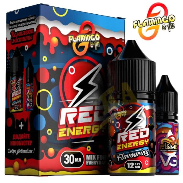 Набір Flamingo Salt Red Energy (50 мг/мл) 30 мл Набір Flamingo Salt Red Energy (50 мг/мл) 30 мл