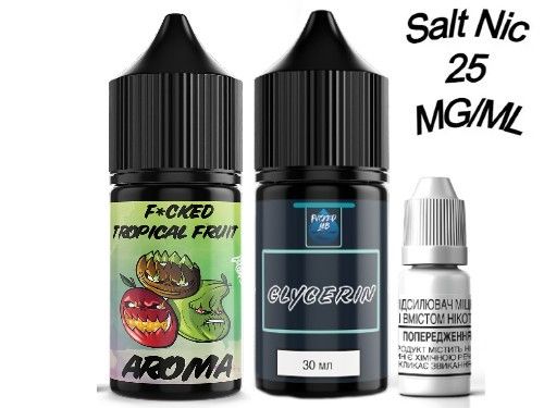 Набір Salt Fucked Tropical Fruit 25мг/мл 30мл. Набір Salt Fucked Tropical Fruit 25мг/мл 30мл.