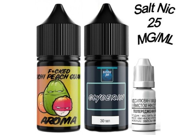 Набір Salt Fucked Lichi Peach Guava 25мг/мл 30мл. Набір Salt Fucked Lichi Peach Guava 25мг/мл 30мл.