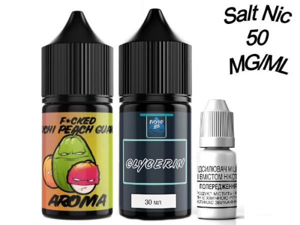 Набір Salt Fucked Lichi Peach Guava 50мг/мл 30мл. Набір Salt Fucked Lichi Peach Guava 50мг/мл 30мл.